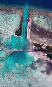 Preview wallpaper sea, lagoon, aerial view, canal, coast