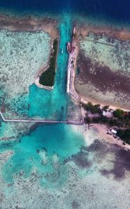 Preview wallpaper sea, lagoon, aerial view, canal, coast