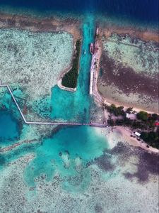 Preview wallpaper sea, lagoon, aerial view, canal, coast