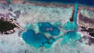 Preview wallpaper sea, lagoon, aerial view, canal, coast