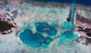 Preview wallpaper sea, lagoon, aerial view, canal, coast