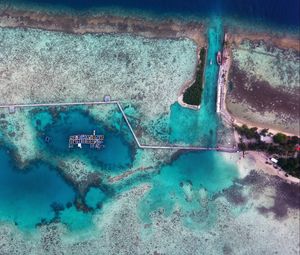 Preview wallpaper sea, lagoon, aerial view, canal, coast