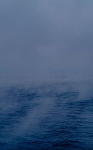 Preview wallpaper sea, landscape, fog, blue, morning