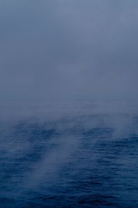 Preview wallpaper sea, landscape, fog, blue, morning