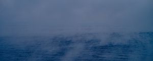 Preview wallpaper sea, landscape, fog, blue, morning