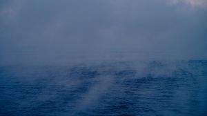 Preview wallpaper sea, landscape, fog, blue, morning