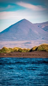 Preview wallpaper sea, mountain, trees, island