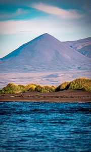 Preview wallpaper sea, mountain, trees, island