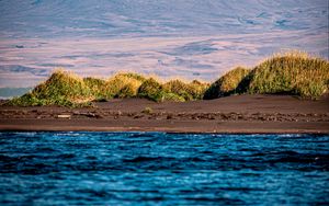 Preview wallpaper sea, mountain, trees, island