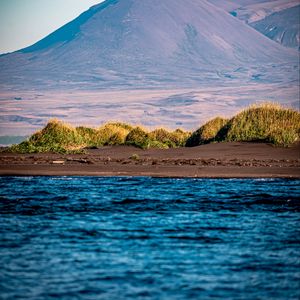 Preview wallpaper sea, mountain, trees, island