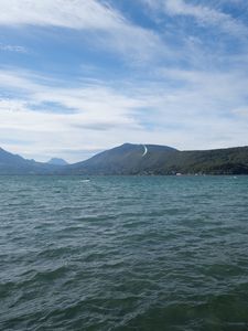 Preview wallpaper sea, mountains, landscape, nature, sky