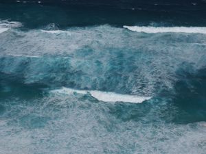 Preview wallpaper sea, nature, waves, foam, blue