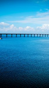 Preview wallpaper sea, ocean, clouds, sky, blue, view