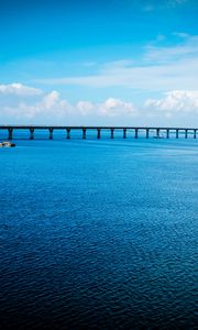 Preview wallpaper sea, ocean, clouds, sky, blue, view