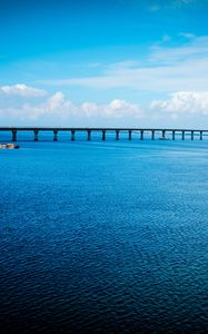 Preview wallpaper sea, ocean, clouds, sky, blue, view