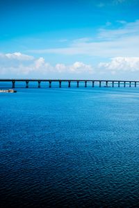 Preview wallpaper sea, ocean, clouds, sky, blue, view