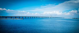 Preview wallpaper sea, ocean, clouds, sky, blue, view