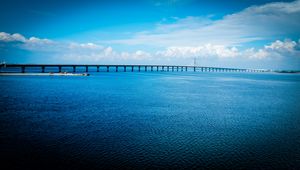 Preview wallpaper sea, ocean, clouds, sky, blue, view