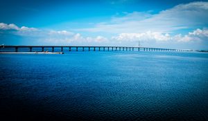 Preview wallpaper sea, ocean, clouds, sky, blue, view