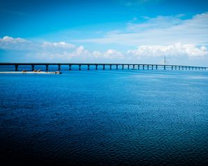 Preview wallpaper sea, ocean, clouds, sky, blue, view