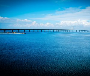 Preview wallpaper sea, ocean, clouds, sky, blue, view