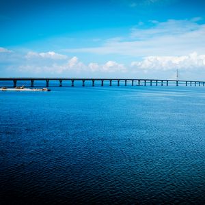 Preview wallpaper sea, ocean, clouds, sky, blue, view