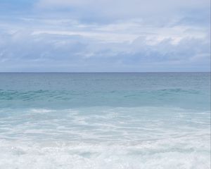 Preview wallpaper sea, ocean, horizon, sea foam, nature