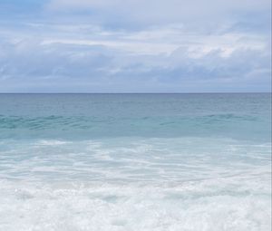 Preview wallpaper sea, ocean, horizon, sea foam, nature