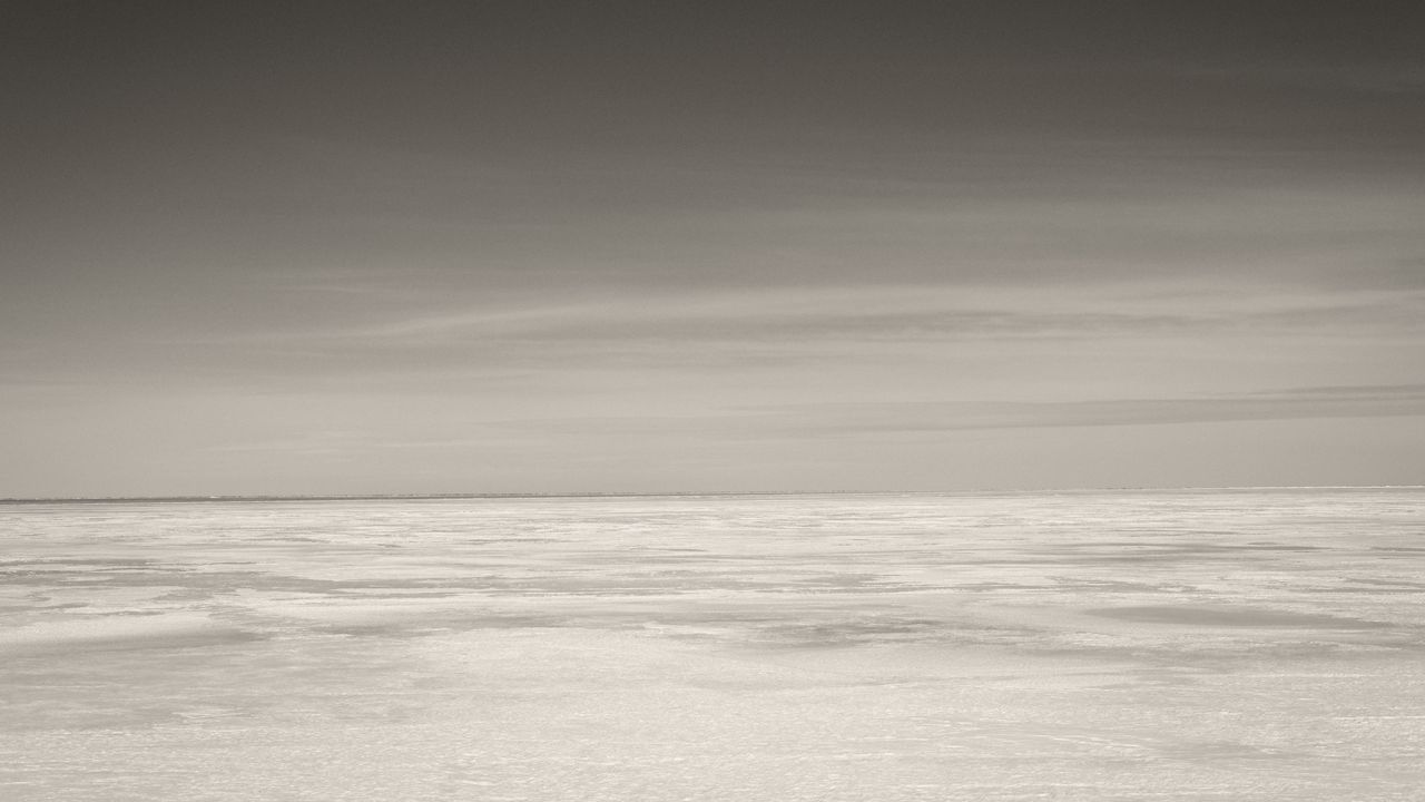 Wallpaper sea, ocean, horizon, sky, bw