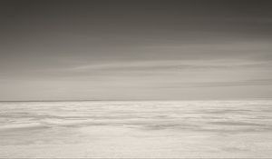 Preview wallpaper sea, ocean, horizon, sky, bw