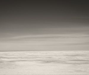 Preview wallpaper sea, ocean, horizon, sky, bw