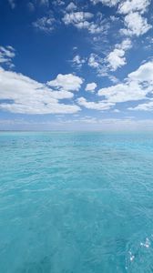 Preview wallpaper sea, ocean, horizon, clouds, sky