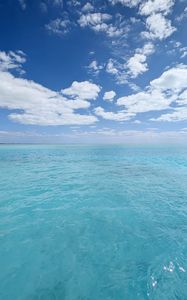 Preview wallpaper sea, ocean, horizon, clouds, sky