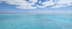 Preview wallpaper sea, ocean, horizon, clouds, sky
