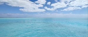 Preview wallpaper sea, ocean, horizon, clouds, sky