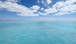 Preview wallpaper sea, ocean, horizon, clouds, sky
