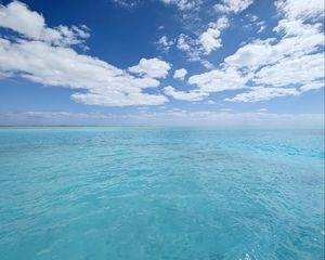 Preview wallpaper sea, ocean, horizon, clouds, sky