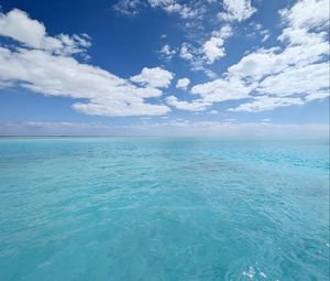Preview wallpaper sea, ocean, horizon, clouds, sky