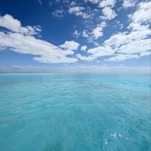 Preview wallpaper sea, ocean, horizon, clouds, sky