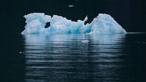 Preview wallpaper sea, ocean, mountains, iceberg, shadow