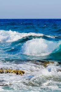 Preview wallpaper sea, ocean, surf, stones, foam