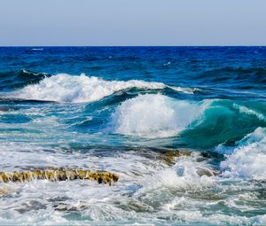 Preview wallpaper sea, ocean, surf, stones, foam