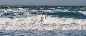 Preview wallpaper sea, ocean, wave, horizon, landscape