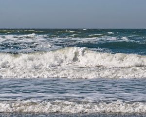 Preview wallpaper sea, ocean, wave, horizon, landscape