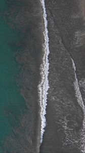 Preview wallpaper sea, ocean, waves, sea foam, aerial view