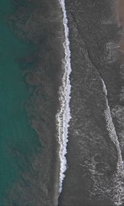 Preview wallpaper sea, ocean, waves, sea foam, aerial view