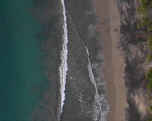 Preview wallpaper sea, ocean, waves, sea foam, aerial view