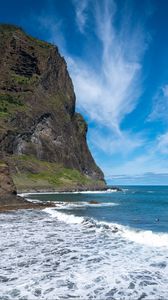 Preview wallpaper sea, ocean, waves, rocks, bay, nature