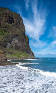 Preview wallpaper sea, ocean, waves, rocks, bay, nature