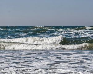 Preview wallpaper sea, ocean, waves, horizon, landscape